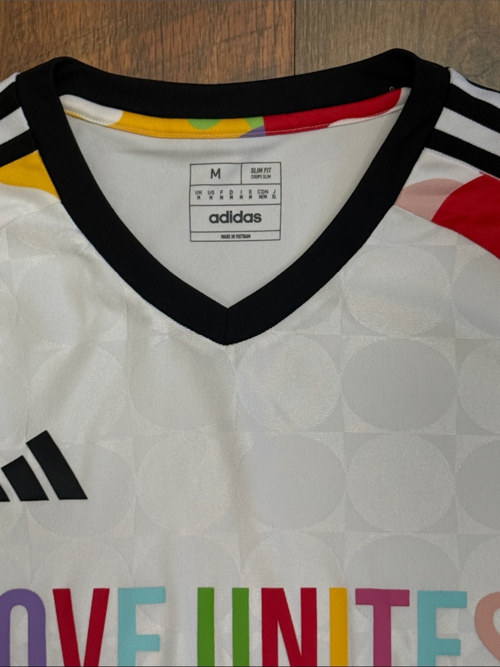 Adidas Love Unites Pride AEROREADY Soccer Jersey White Multicolor Medium - Picture 2 of 6